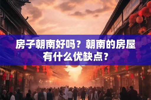 房子朝南好吗?朝南的房屋有什么优缺点? 房子朝南好吗?朝南的房屋有什么优缺点?