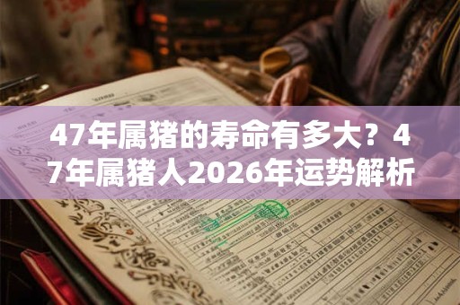 47年属猪的寿命有多大？47年属猪人2026年运势解析