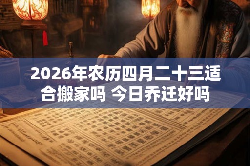 2026年农历四月二十三适合搬家吗 今日乔迁好吗 2026年农历四月二十三适合搬家吗 今日乔迁好吗