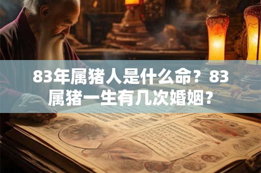 83年属猪人是什么命？83属猪一生有几次婚姻？