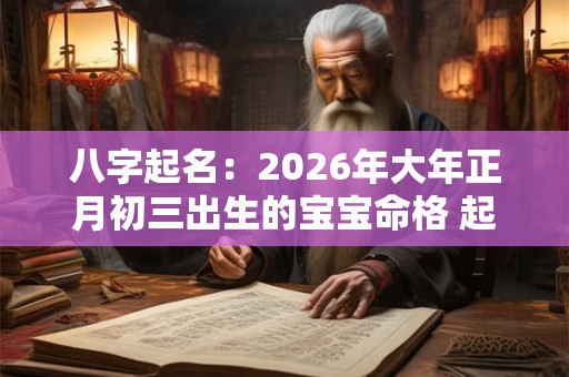 八字起名：2026年大年正月初三出生的宝宝命格 起什么名字好