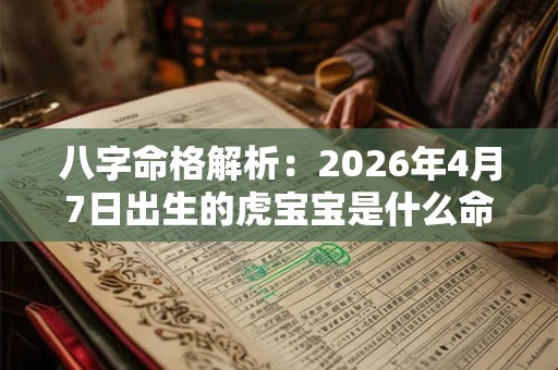 八字命格解析:2026年4月7日出生的虎宝宝是什么命 八字命格解析:2026年4月7日出生的虎宝宝是什么命