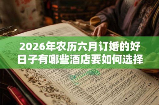 2026年农历六月订婚的好日子有哪些酒店要如何选择？
