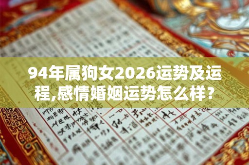 94年属狗女2026运势及运程,感情婚姻运势怎么样？