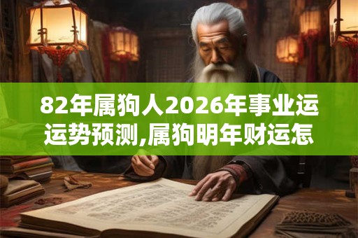 82年属狗人2026年事业运运势预测,属狗明年财运怎么样? 82年属狗人2026年事业运运势预测,属狗明年财运怎么样?