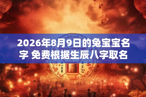 2026年8月9日的兔宝宝名字 免费根据生辰八字取名