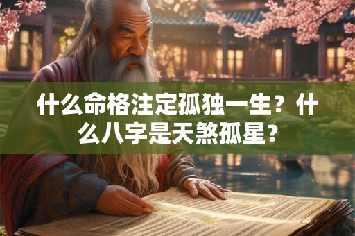 什么命格注定孤独一生?什么八字是天煞孤星? 什么命格注定孤独一生?什么八字是天煞孤星?
