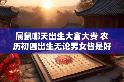 属鼠哪天出生大富大贵 农历初四出生无论男女皆是好命 属鼠哪天出生大富大贵 农历初四出生无论男女皆是好命