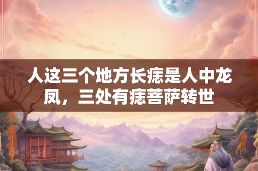 人这三个地方长痣是人中龙凤，三处有痣菩萨转世