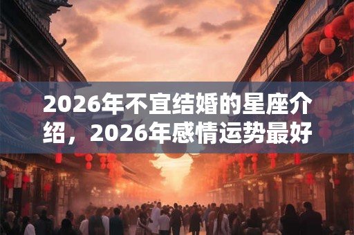 2026年不宜结婚的星座介绍，2026年感情运势最好的星座介绍