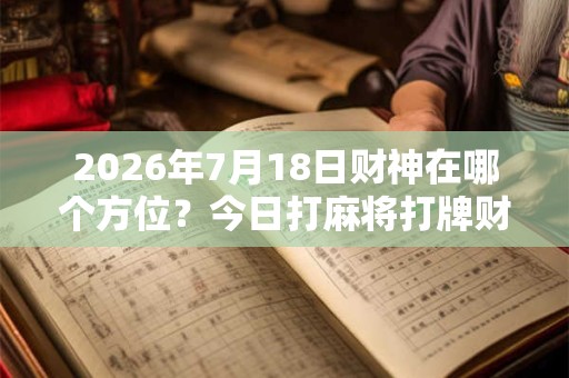 2026年7月18日财神在哪个方位？今日打麻将打牌财运方位！