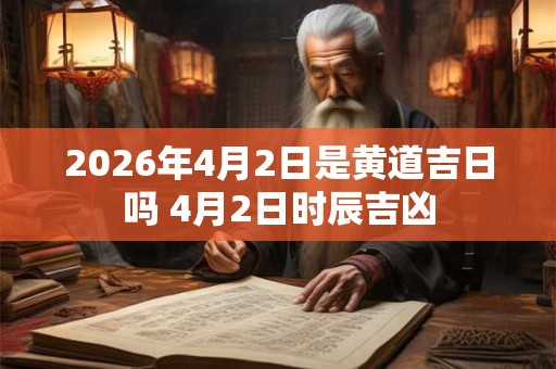 2026年4月2日是黄道吉日吗 4月2日时辰吉凶
