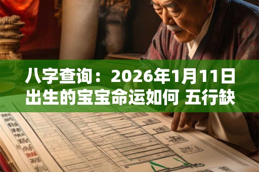八字查询:2026年1月11日出生的宝宝命运如何 五行缺什么 八字查询:2026年1月11日出生的宝宝命运如何 五行缺什么