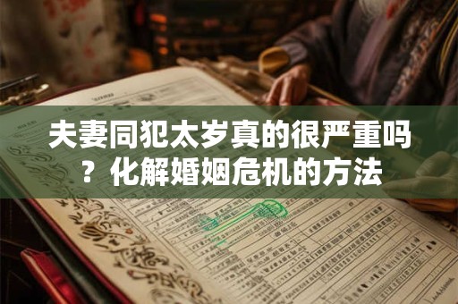 夫妻同犯太岁真的很严重吗？化解婚姻危机的方法