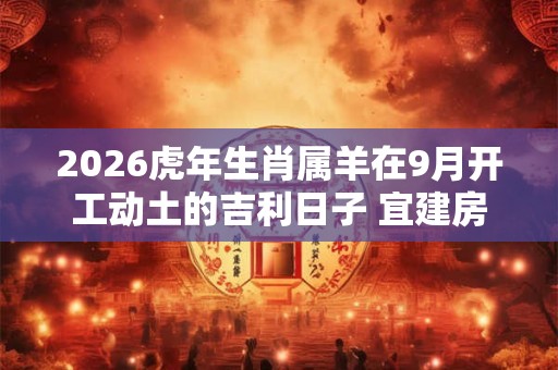 2026虎年生肖属羊在9月开工动土的吉利日子 宜建房动土好日子