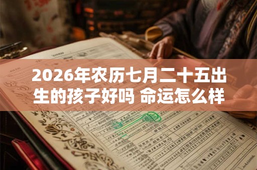 2026年农历七月二十五出生的孩子好吗 命运怎么样