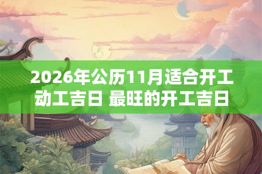 2026年公历11月适合开工动工吉日 最旺的开工吉日