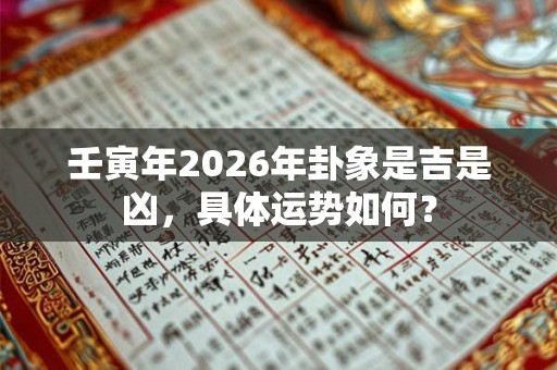 壬寅年2026年卦象是吉是凶，具体运势如何？