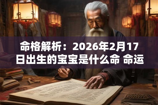 命格解析：2026年2月17日出生的宝宝是什么命 命运好吗八字
