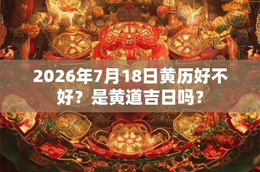 2026年7月18日黄历好不好？是黄道吉日吗？