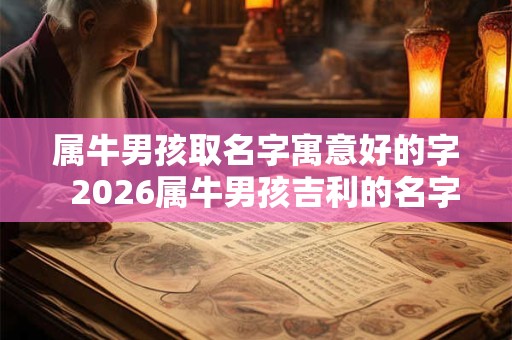 属牛男孩取名字寓意好的字 2026属牛男孩吉利的名字 属牛男孩取名字寓意好的字 2026属牛男孩吉利的名字