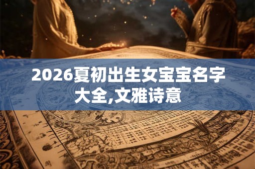 2026夏初出生女宝宝名字大全,文雅诗意 2026夏初出生女宝宝名字大全,文雅诗意