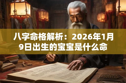 八字命格解析：2026年1月9日出生的宝宝是什么命