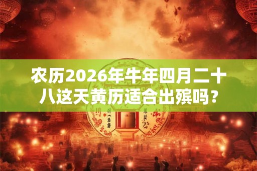 农历2026年牛年四月二十八这天黄历适合出殡吗？