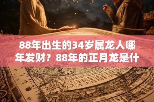 88年出生的34岁属龙人哪年发财?88年的正月龙是什么命? 88年出生的34岁属龙人哪年发财?88年的正月龙是什么命?