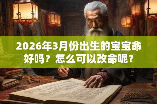 2026年3月份出生的宝宝命好吗？怎么可以改命呢？