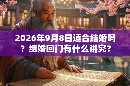 2026年9月8日适合结婚吗？结婚回门有什么讲究？