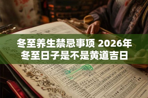 冬至养生禁忌事项 2026年冬至日子是不是黄道吉日