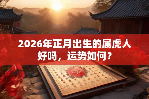 2026年正月出生的属虎人好吗，运势如何？
