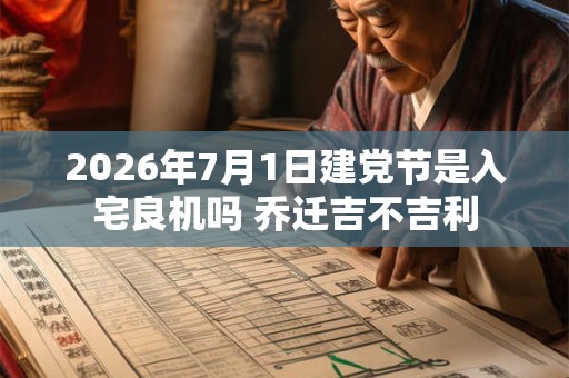 2026年7月1日建党节是入宅良机吗 乔迁吉不吉利
