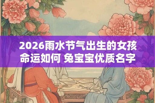 2026雨水节气出生的女孩命运如何 兔宝宝优质名字大全