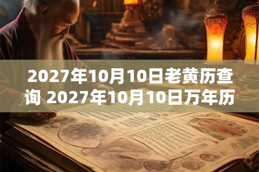 2027年10月10日老黄历查询 2027年10月10日万年历黄道吉日 2027年10月10日老黄历查询 2027年10月10日万年历黄道吉日