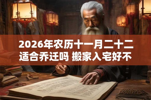 2026年农历十一月二十二适合乔迁吗 搬家入宅好不好