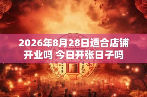 2026年8月28日适合店铺开业吗 今日开张日子吗