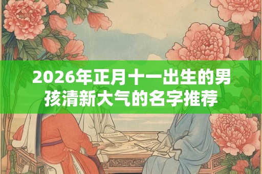 2026年正月十一出生的男孩清新大气的名字推荐 2026年正月十一出生的男孩清新大气的名字推荐