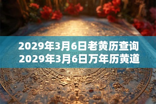 2029年3月6日老黄历查询 2029年3月6日万年历黄道吉日