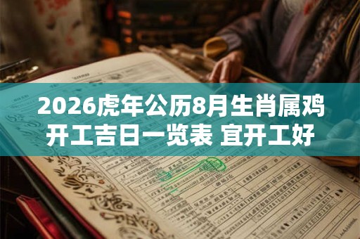 2026虎年公历8月生肖属鸡开工吉日一览表 宜开工好日子