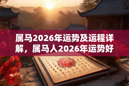 属马2026年运势及运程详解，属马人2026年运势好吗？