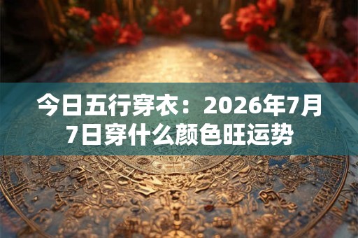 今日五行穿衣:2026年7月7日穿什么颜色旺运势 今日五行穿衣:2026年7月7日穿什么颜色旺运势