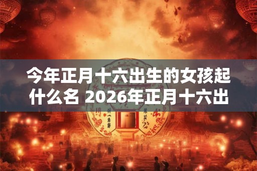 今年正月十六出生的女孩起什么名 2026年正月十六出生的女宝宝名字