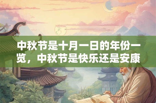 中秋节是十月一日的年份一览,中秋节是快乐还是安康? 中秋节是十月一日的年份一览,中秋节是快乐还是安康?