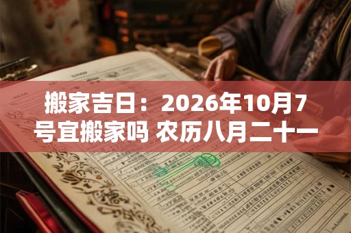 搬家吉日:2026年10月7号宜搬家吗 农历八月二十一日子好吗 搬家吉日:2026年10月7号宜搬家吗 农历八月二十一日子好吗