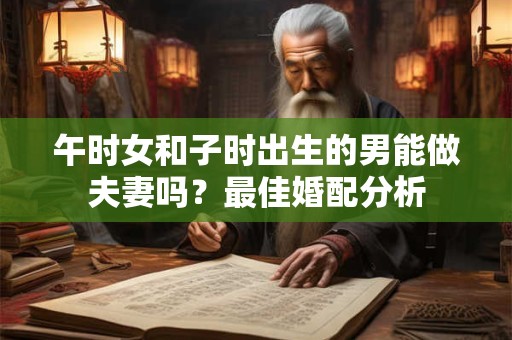 午时女和子时出生的男能做夫妻吗？最佳婚配分析