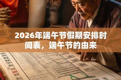 2026年端午节假期安排时间表,端午节的由来 2026年端午节假期安排时间表,端午节的由来
