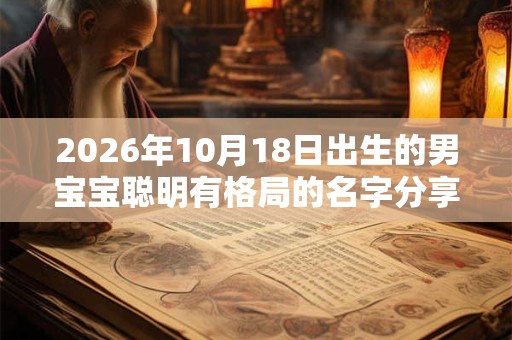 2026年10月18日出生的男宝宝聪明有格局的名字分享 2026年10月18日出生的男宝宝聪明有格局的名字分享
