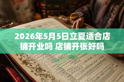 2026年5月5日立夏适合店铺开业吗 店铺开张好吗